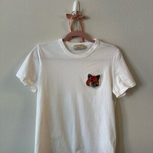MAISON KITSUNÉ LARGE VELVET FOX HEAD PATCH TEE
